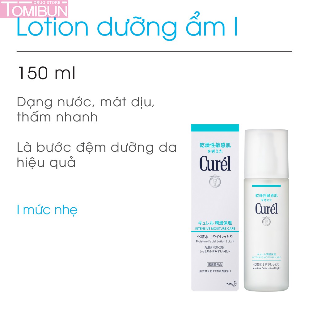 LOTION DƯỠNG DA CURÉL INTENSIVE MOISTURE CARE FACIAL LOTION ENRICH CẤP ẨM CHUYÊN SÂU